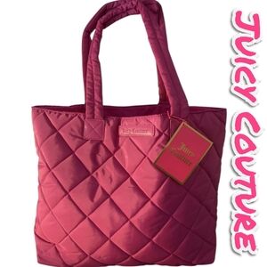 Juicy Couture Pink Large Quilted Tote Bag